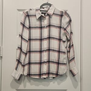 Plaid Button-Up Shirt